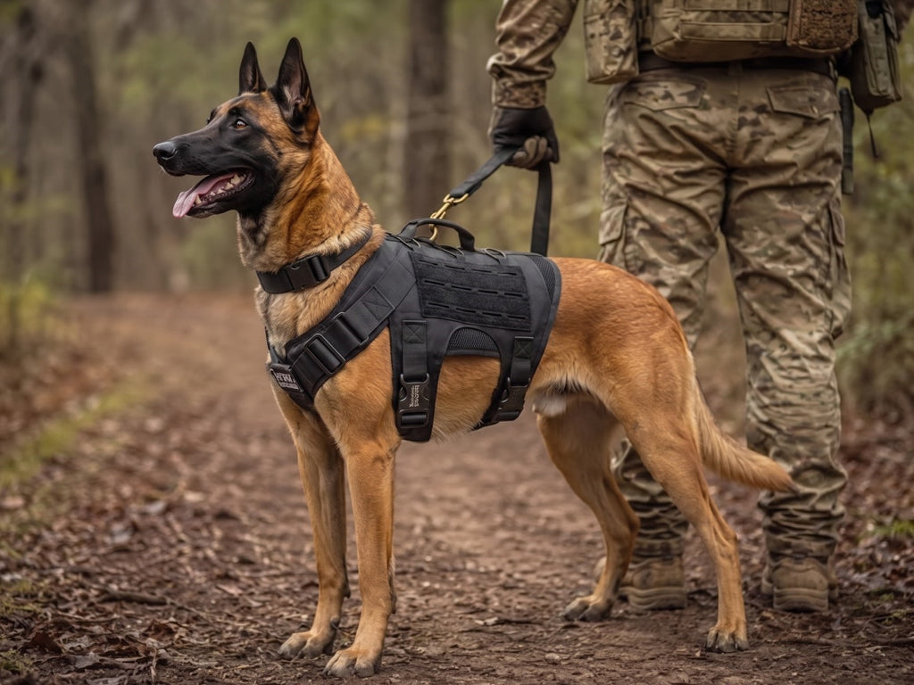 Pettorina Tattica per Cani — Imbracatura Regolabile con Sistema MOLLE