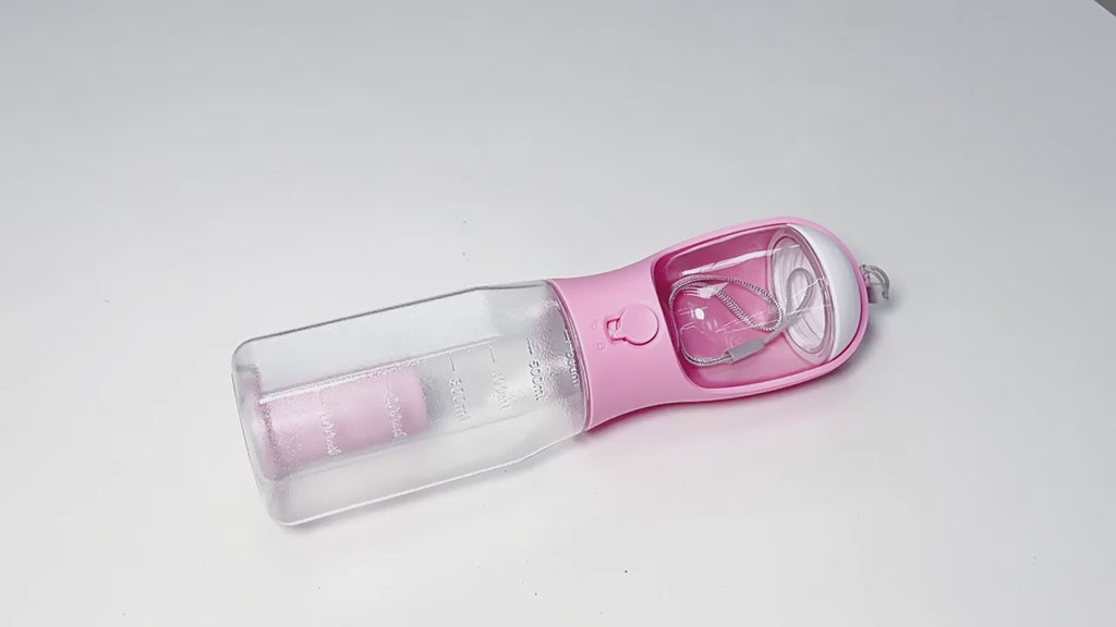 Contenitore per acqua, cibo e rifiuti, 3 in 1, portatile, piccolo e multifunzionale, per animali domestici