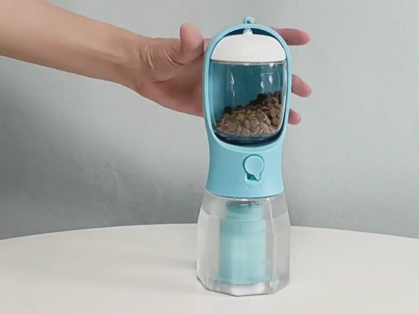 Contenitore per acqua, cibo e rifiuti, 3 in 1, portatile, piccolo e multifunzionale, per animali domestici